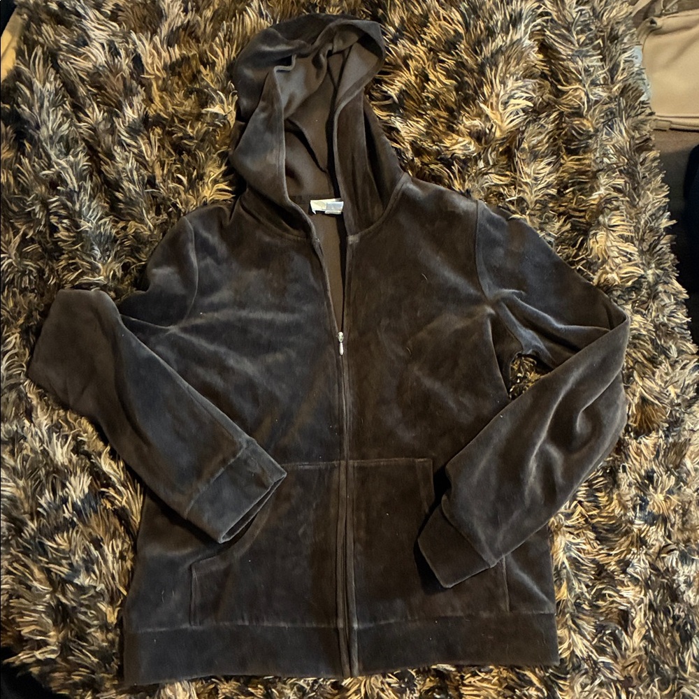 LOFT Dark Brown Hooded Jacket